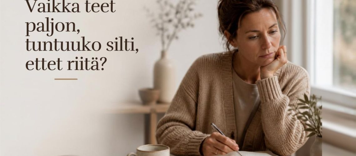miksi riittämättömyyden tunne ei mene pois